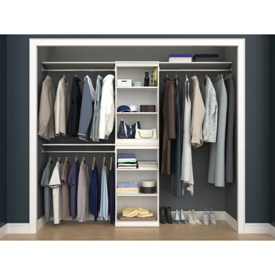 モアクローセット Closet Evolution 30 in. W White Corner Unit Wall Mount 6